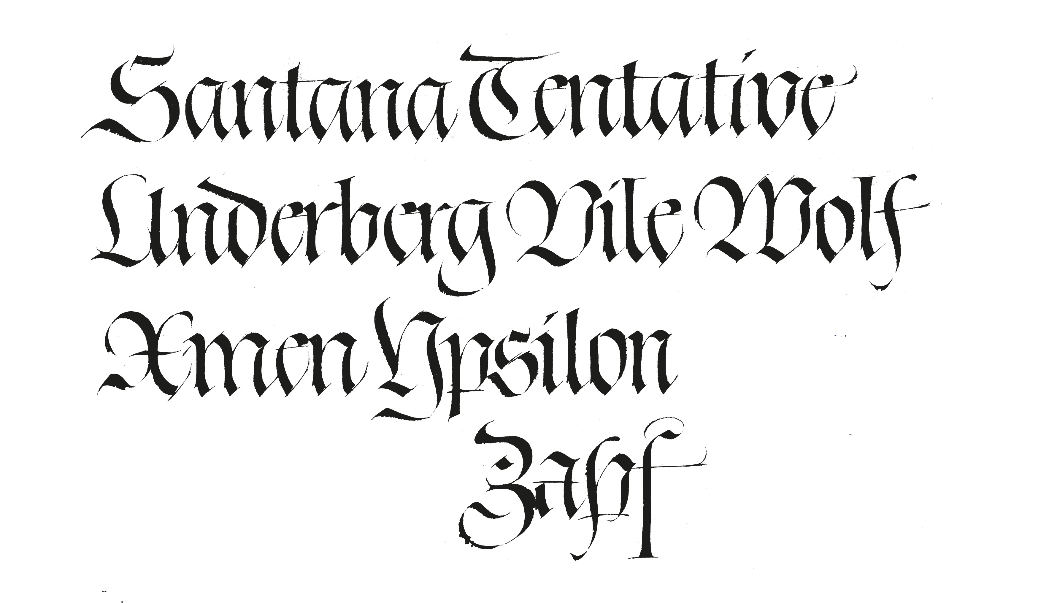 Gothic calligraphy by Christopher Haanes