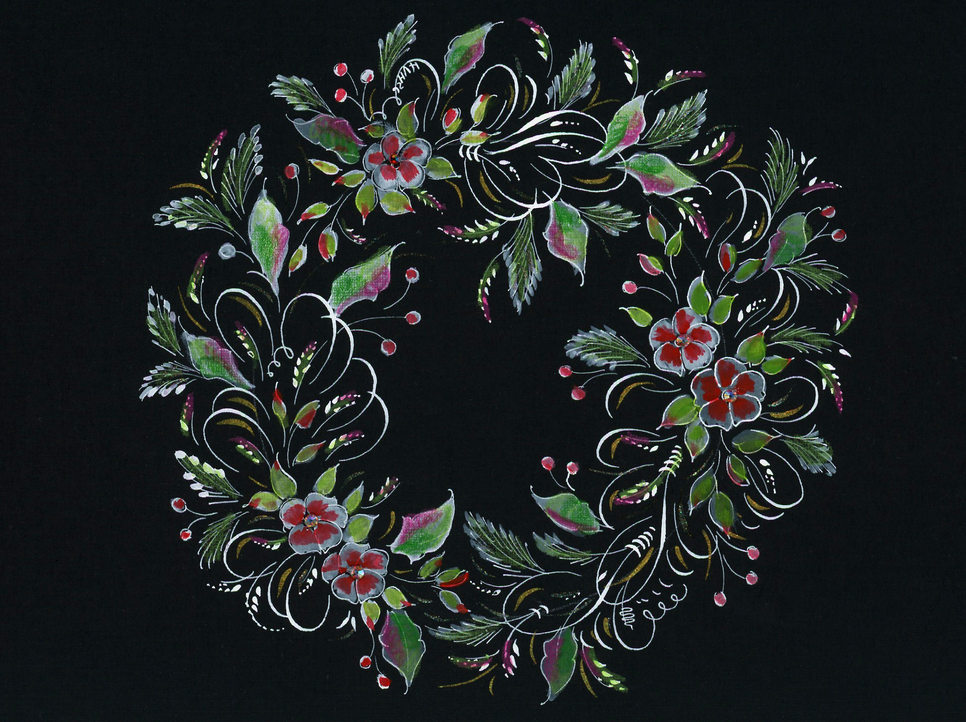 Touch of Frost ornamental artwork by Heather Held