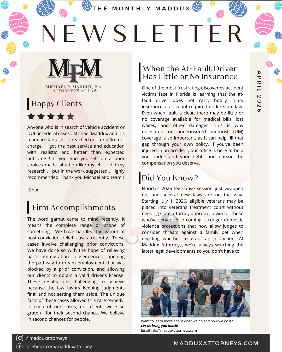 monthly maddux april 2026