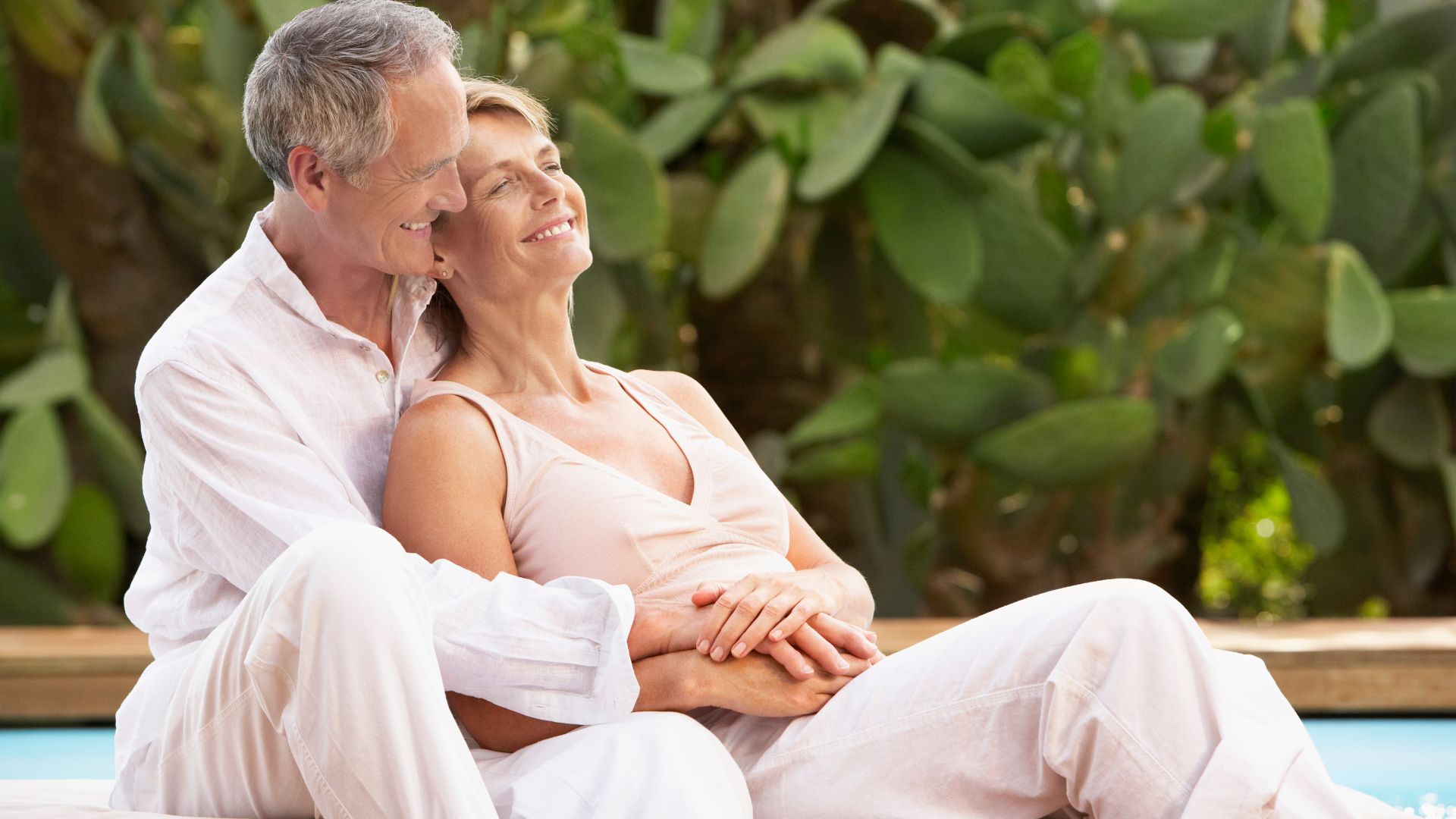 Couple reconnecting in midlife