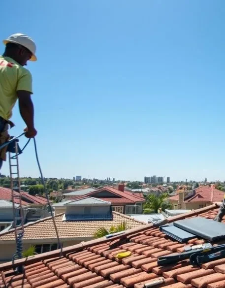 Plumbr Fixing Faucet in Modern Bathroom