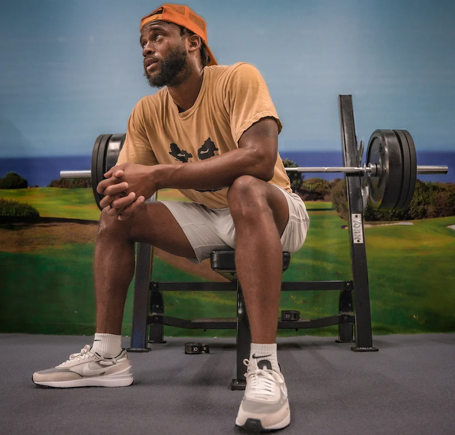 man working out in gym