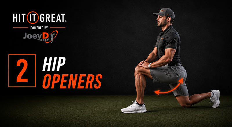 man doing hip openers