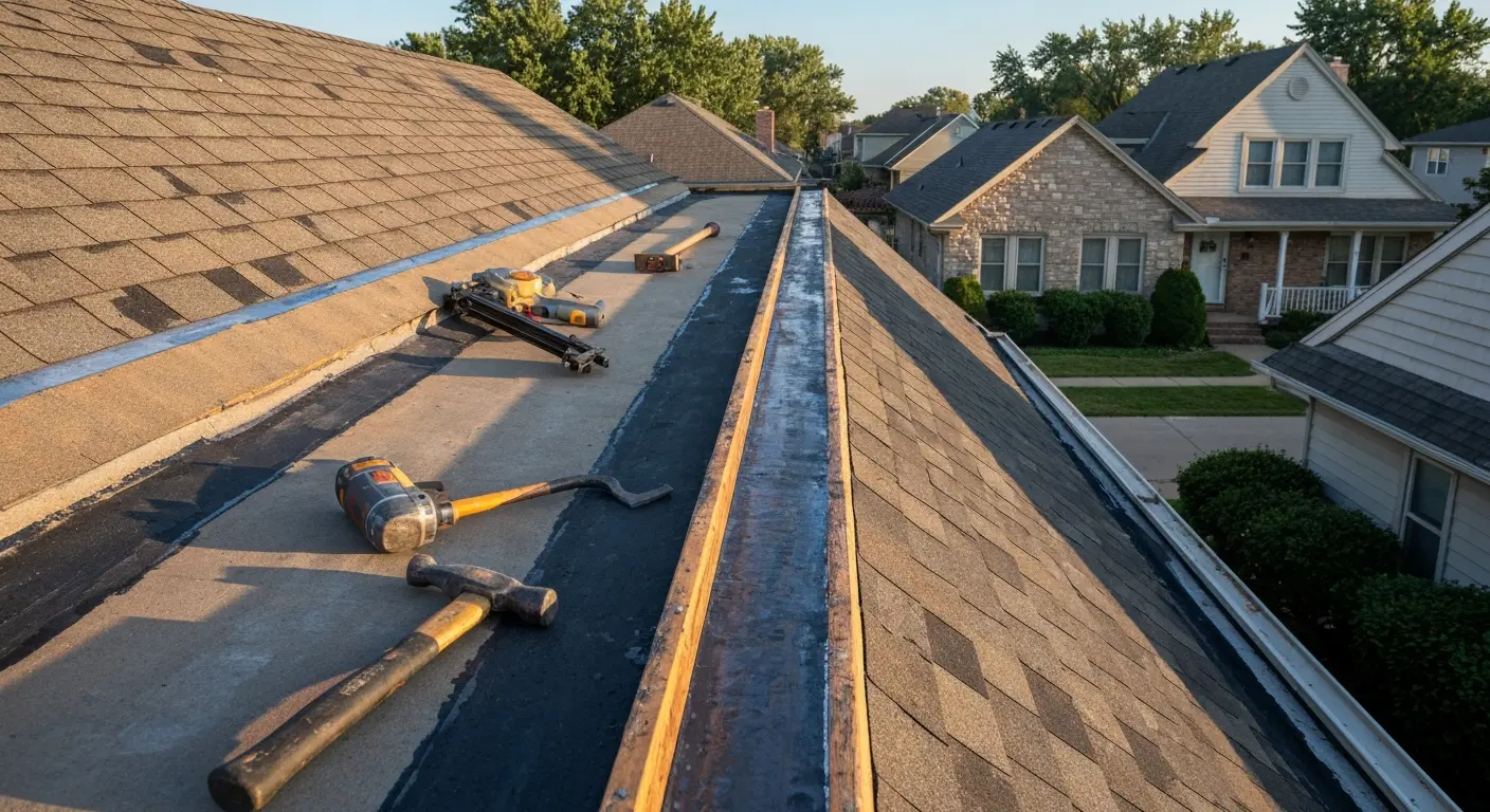 Roof repair and patching work