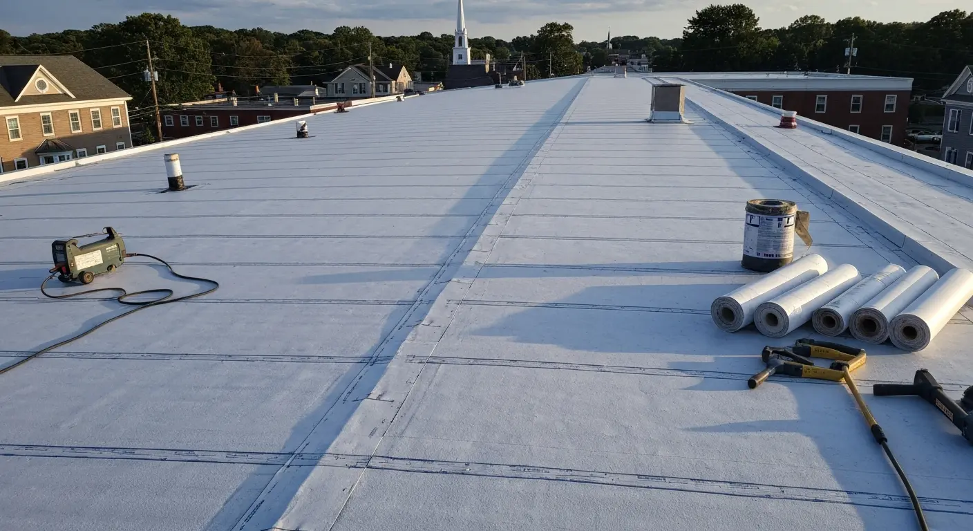 Commercial roof installation