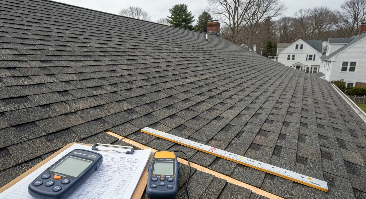 Residential roof inspection in Bedford