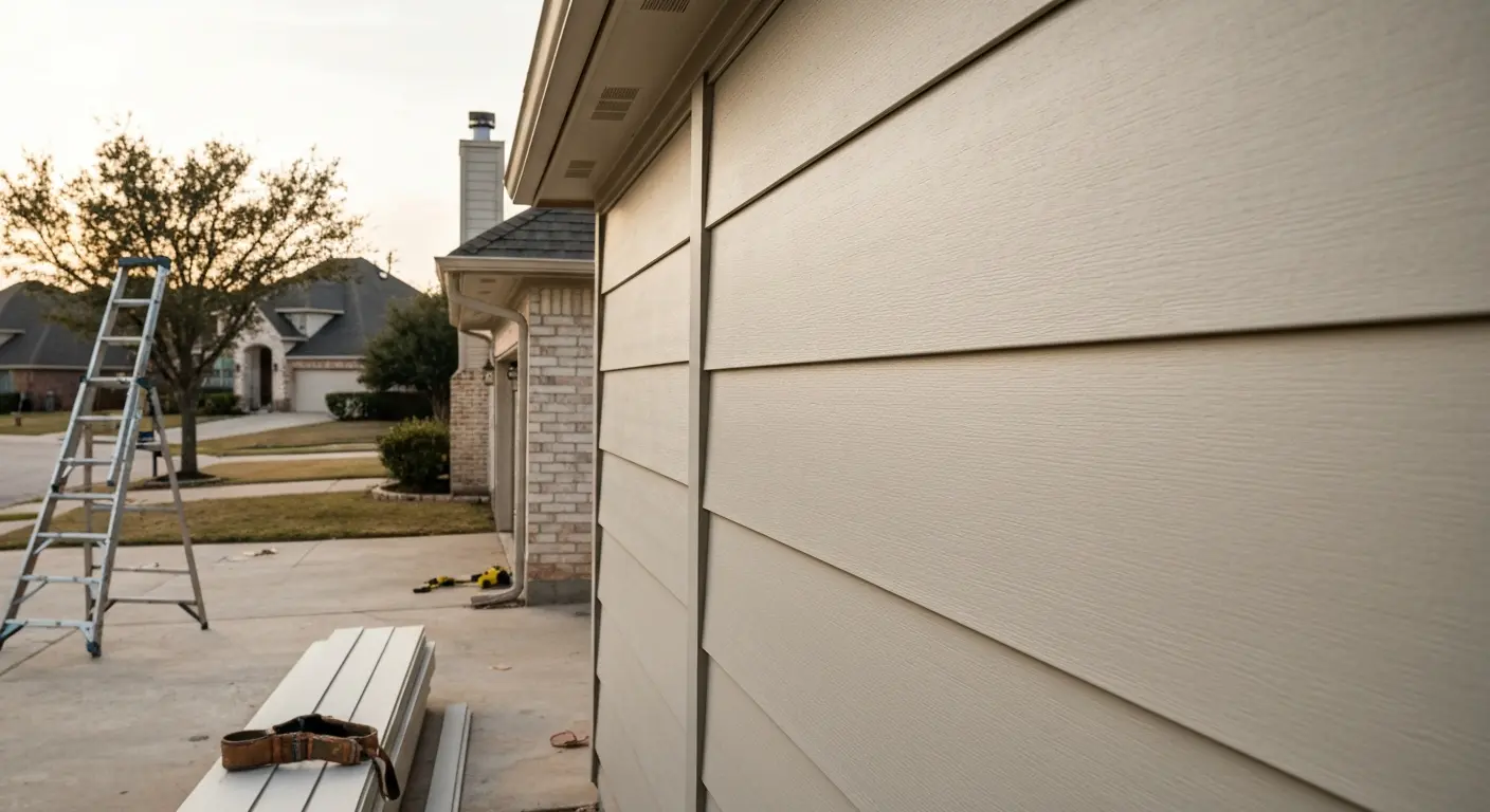 Siding installation project