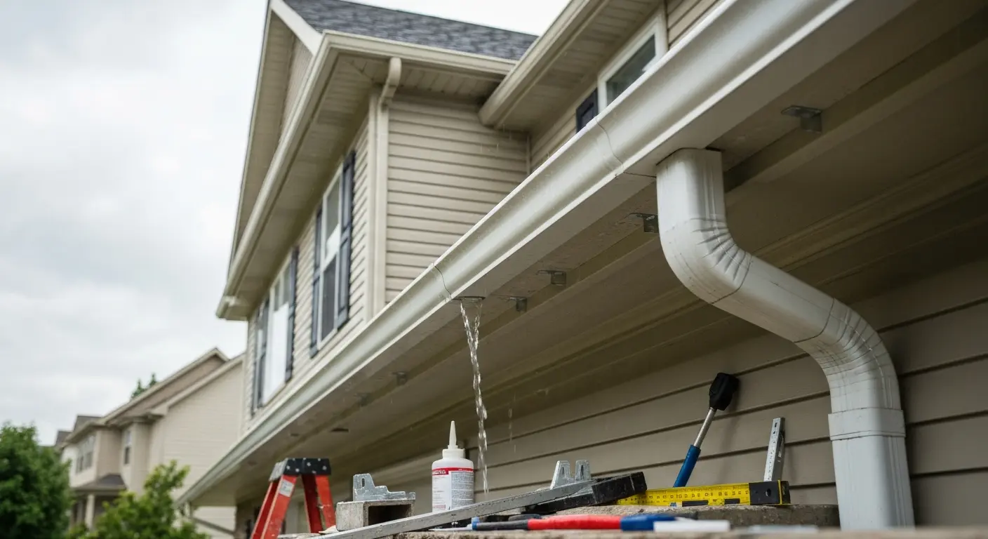 Gutter repair work