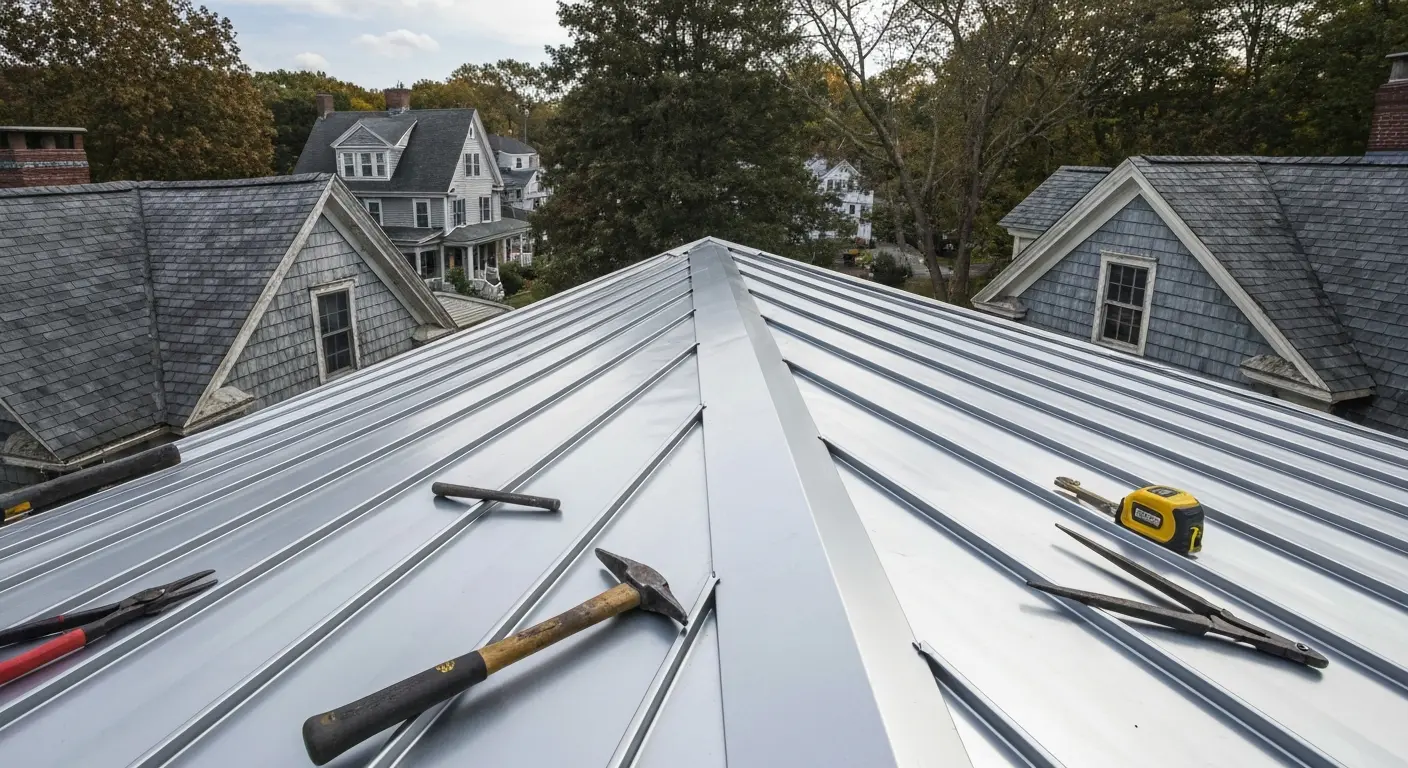 Metal roof installation