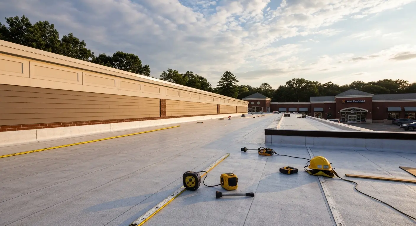 Commercial roof installation