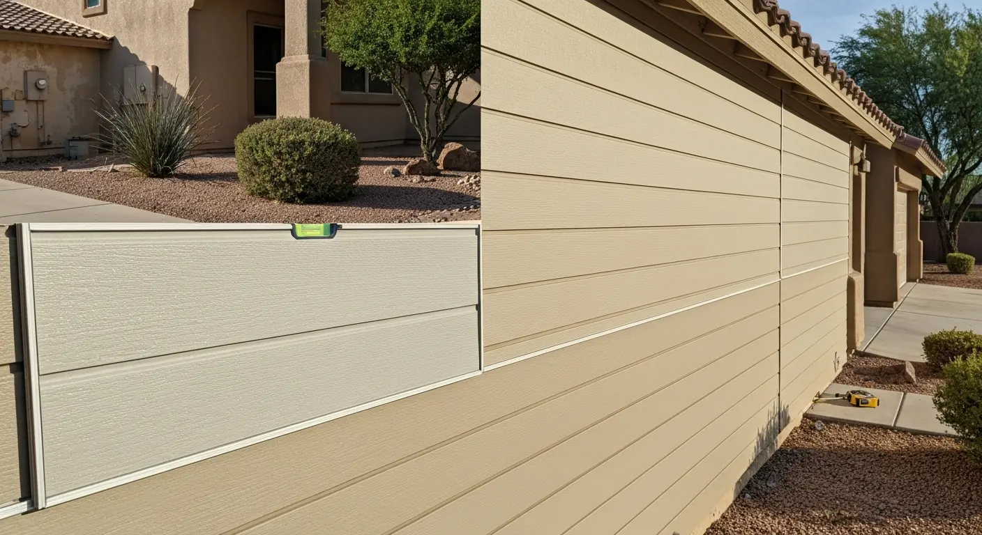 New siding installation