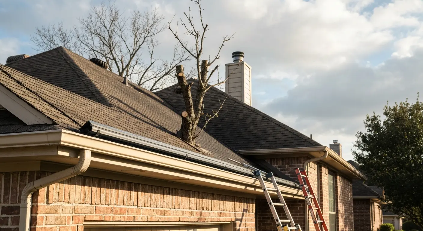 Regular roof maintenance and cleaning McKinney