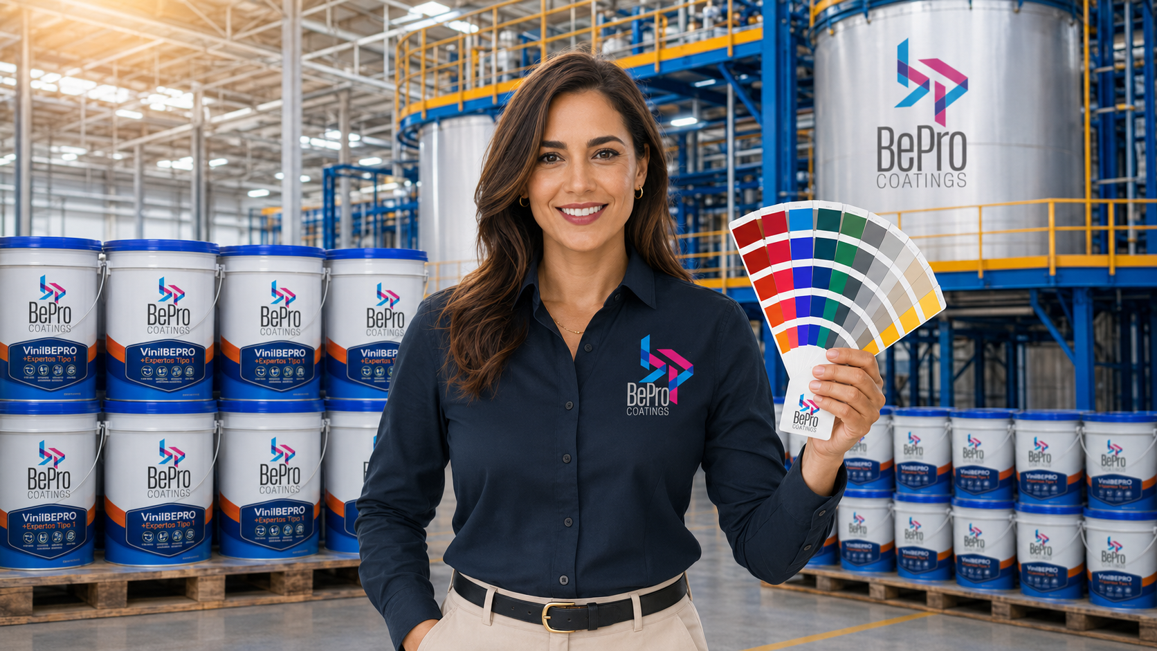 Asesora BePro Coatings con paleta de colores Pintech