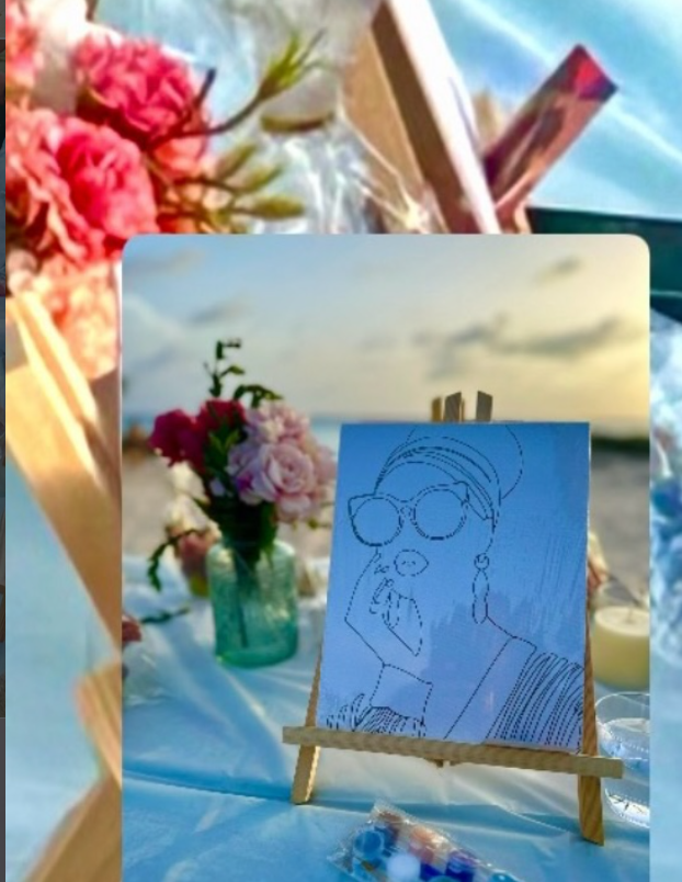 Luxury picnic decor with florals and tableware