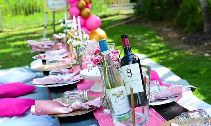 Bespoke event styling with balloon garland and decor