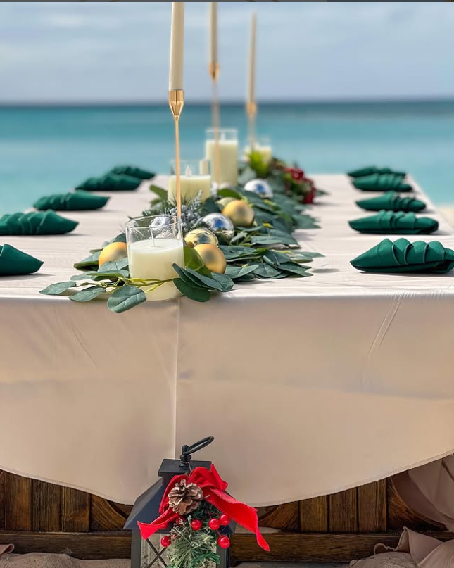 Luxury picnic setup with curated florals and candles
