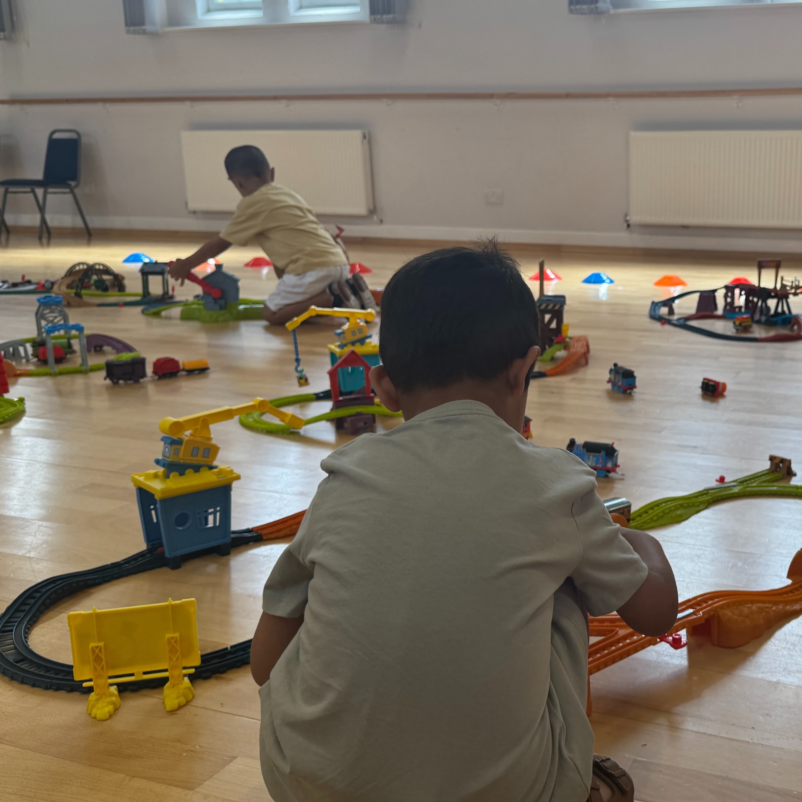 Children's play session with toys and activities