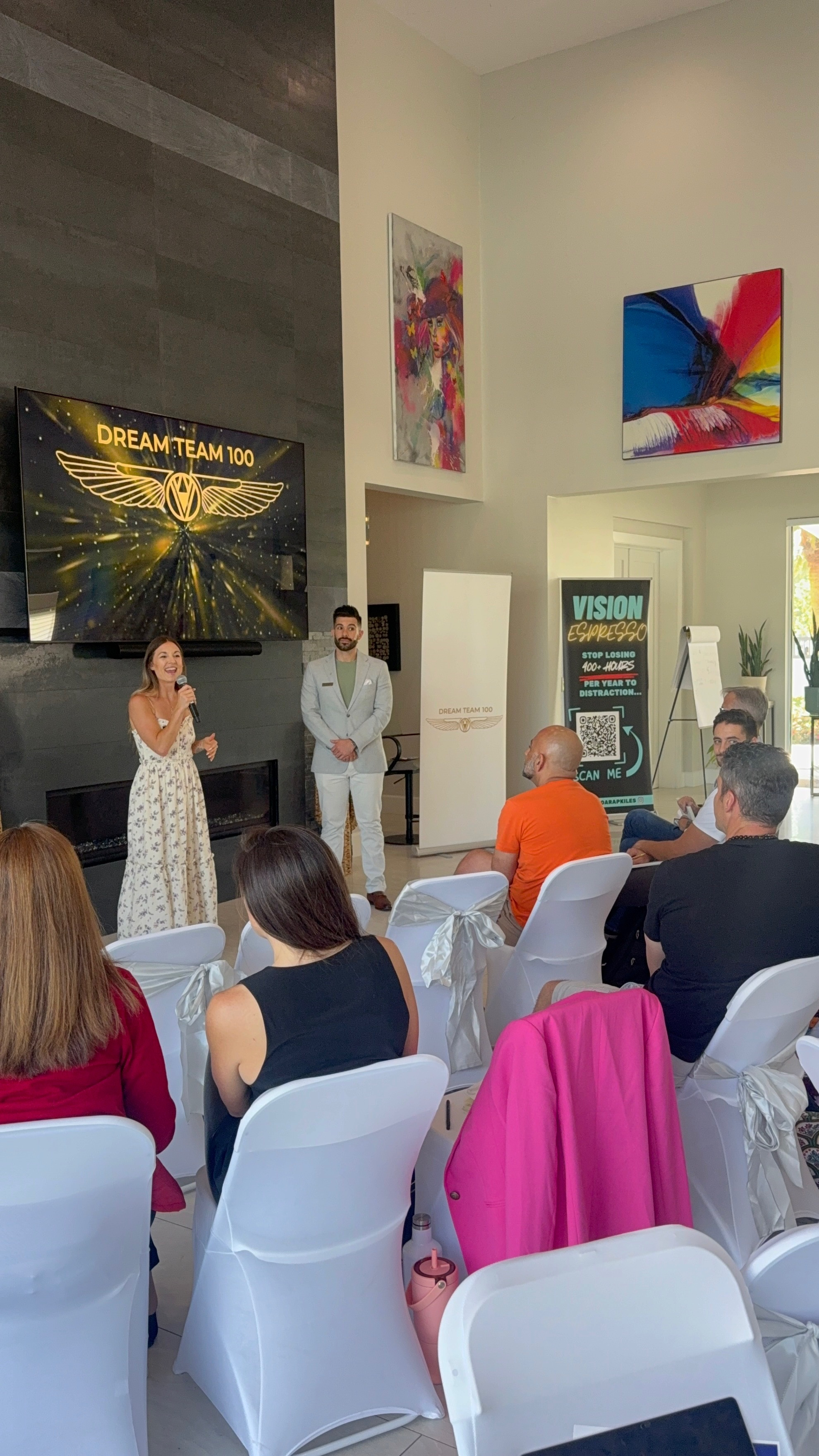 Mary Hope speaking with the community