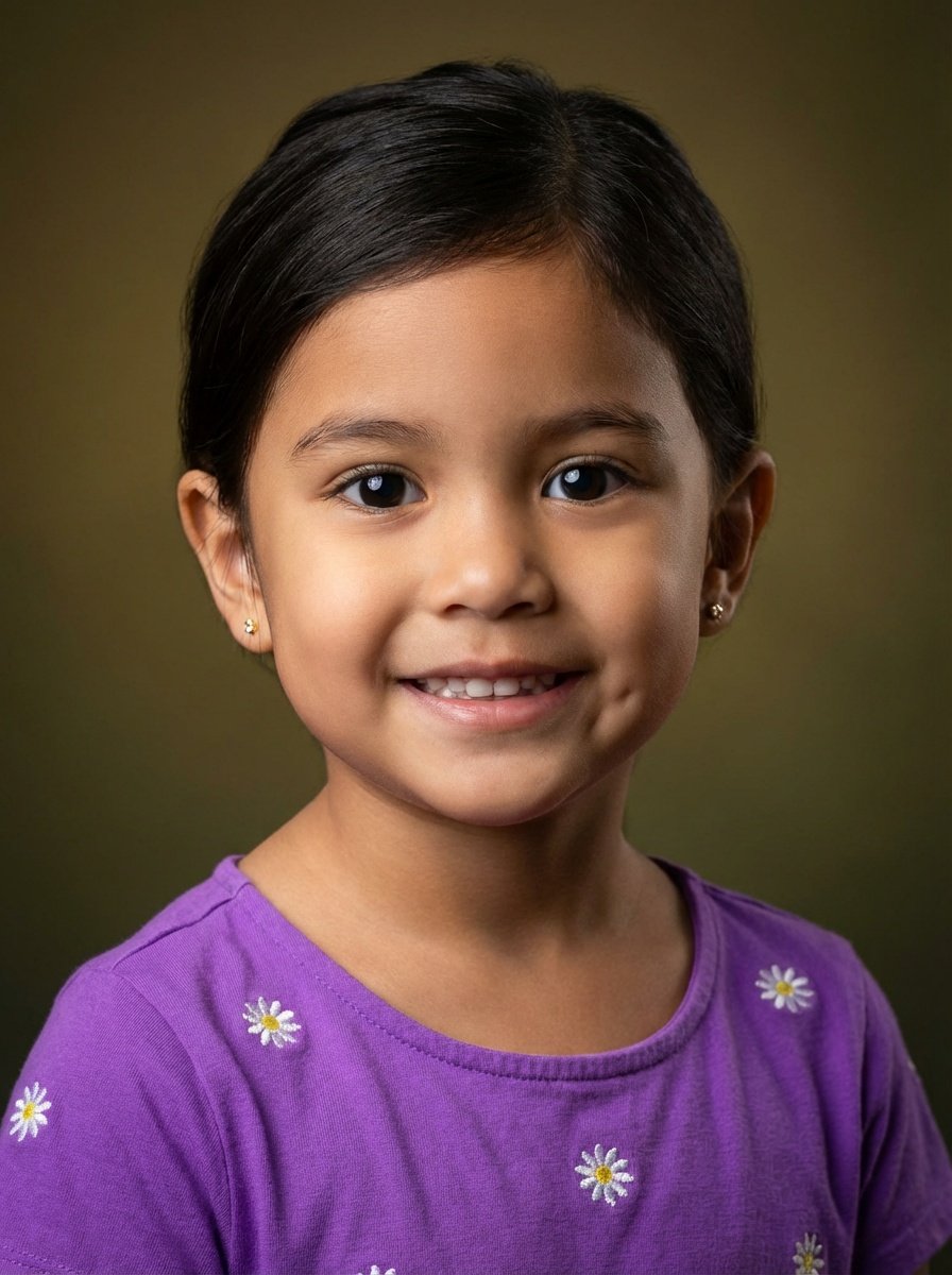 Portrait - Girl in Purple Shirt