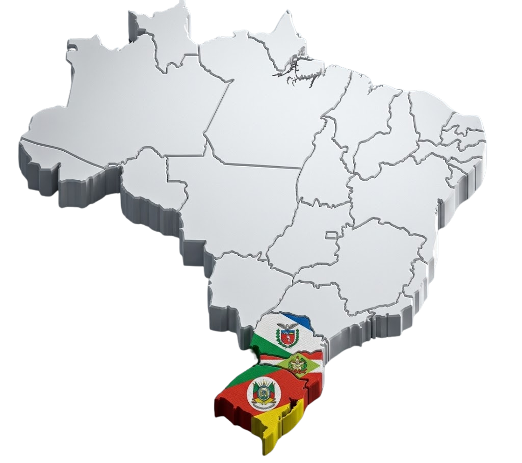 Mapa Região Sul do Brasil