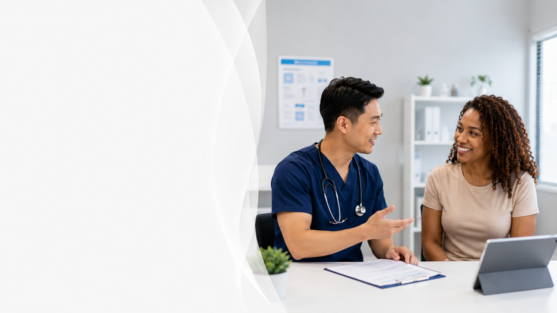 FitSlim member reviewing their personalized health blueprint with a provider