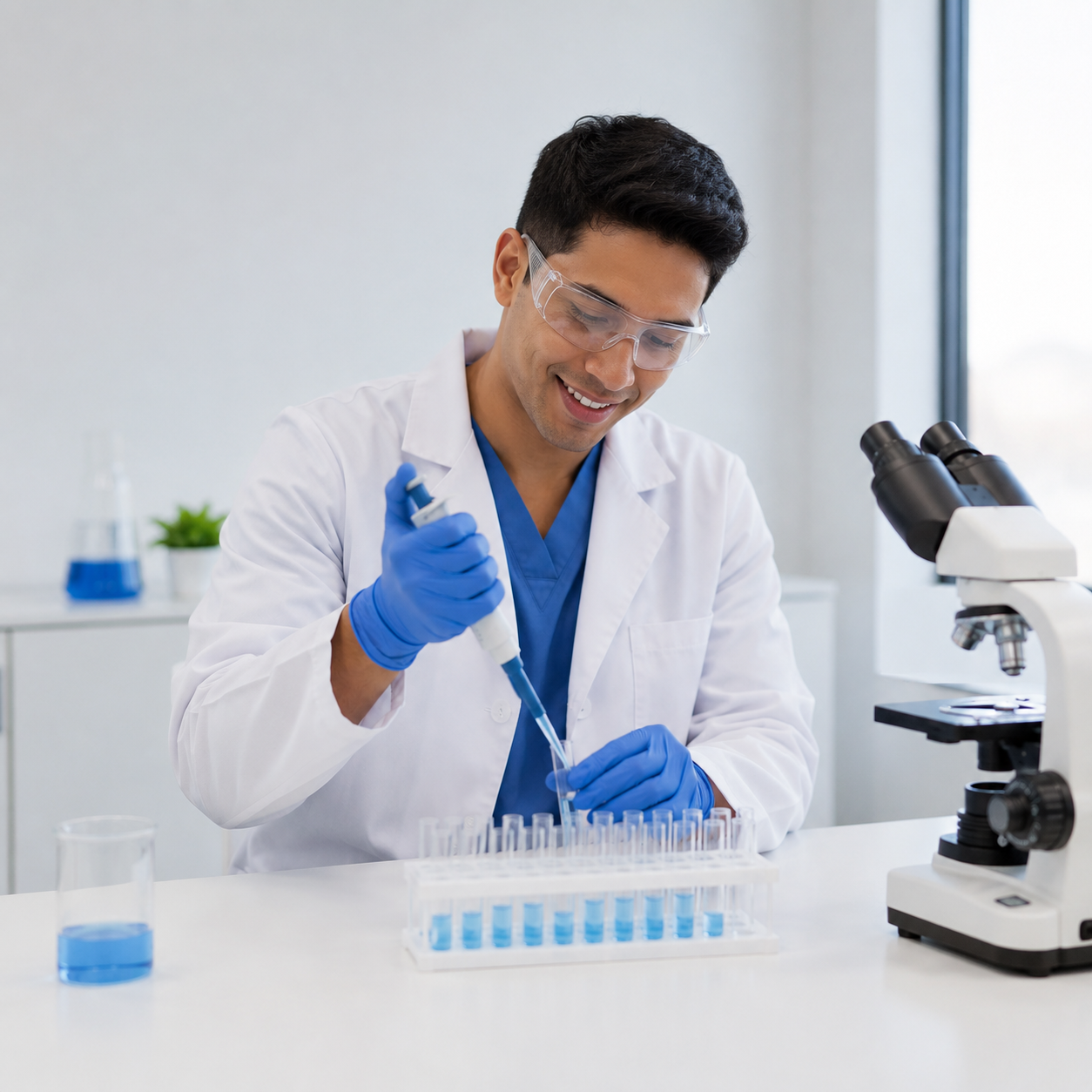 Provider reviewing lab panel results
