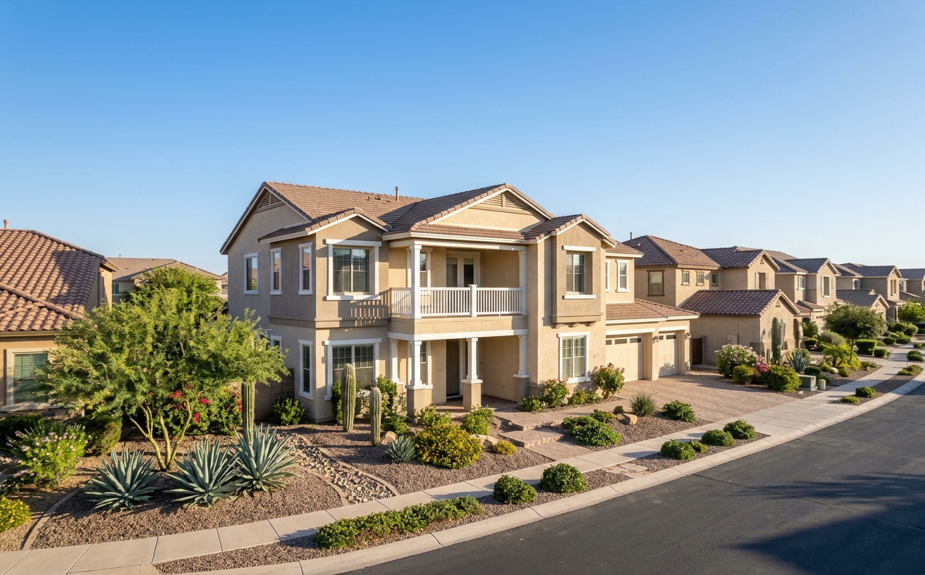 Repainted single-family home in a Phoenix-area HOA community