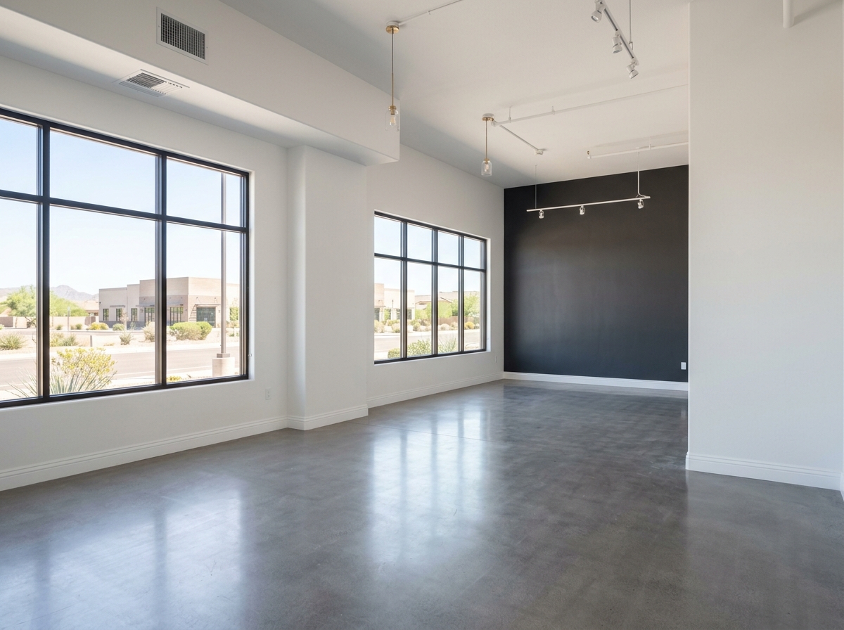 Commercial office interior freshly painted