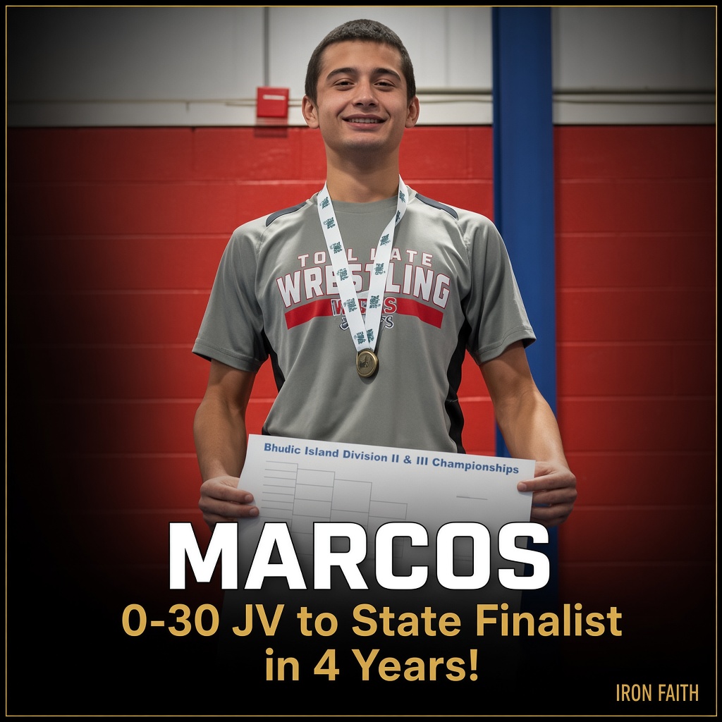 Marcos - 0 and 30 JV wrestler to State Finalist in four years