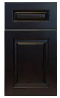 Chocolate raised-panel cabinet door sample