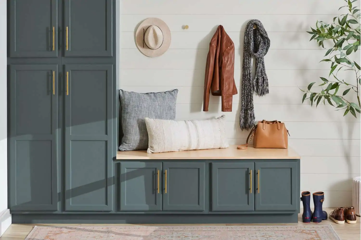 Custom mudroom cabinetry and storage