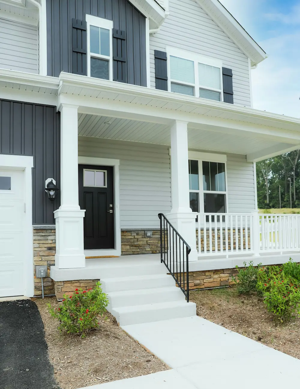 Modern exterior door and window installation details