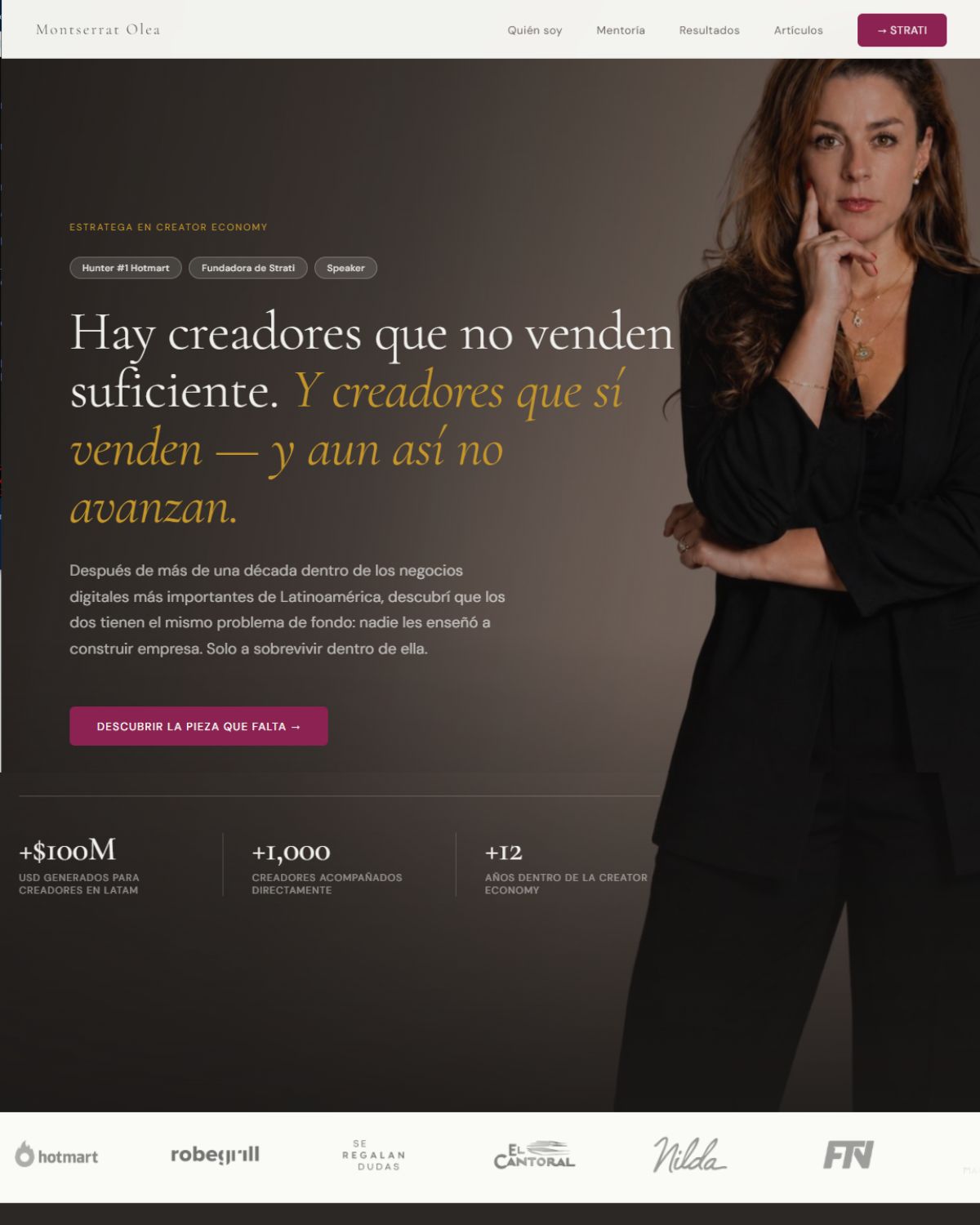 Montserrat Olea brand site