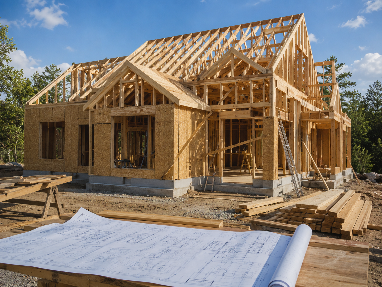 Custom home construction project financed with a construction loan