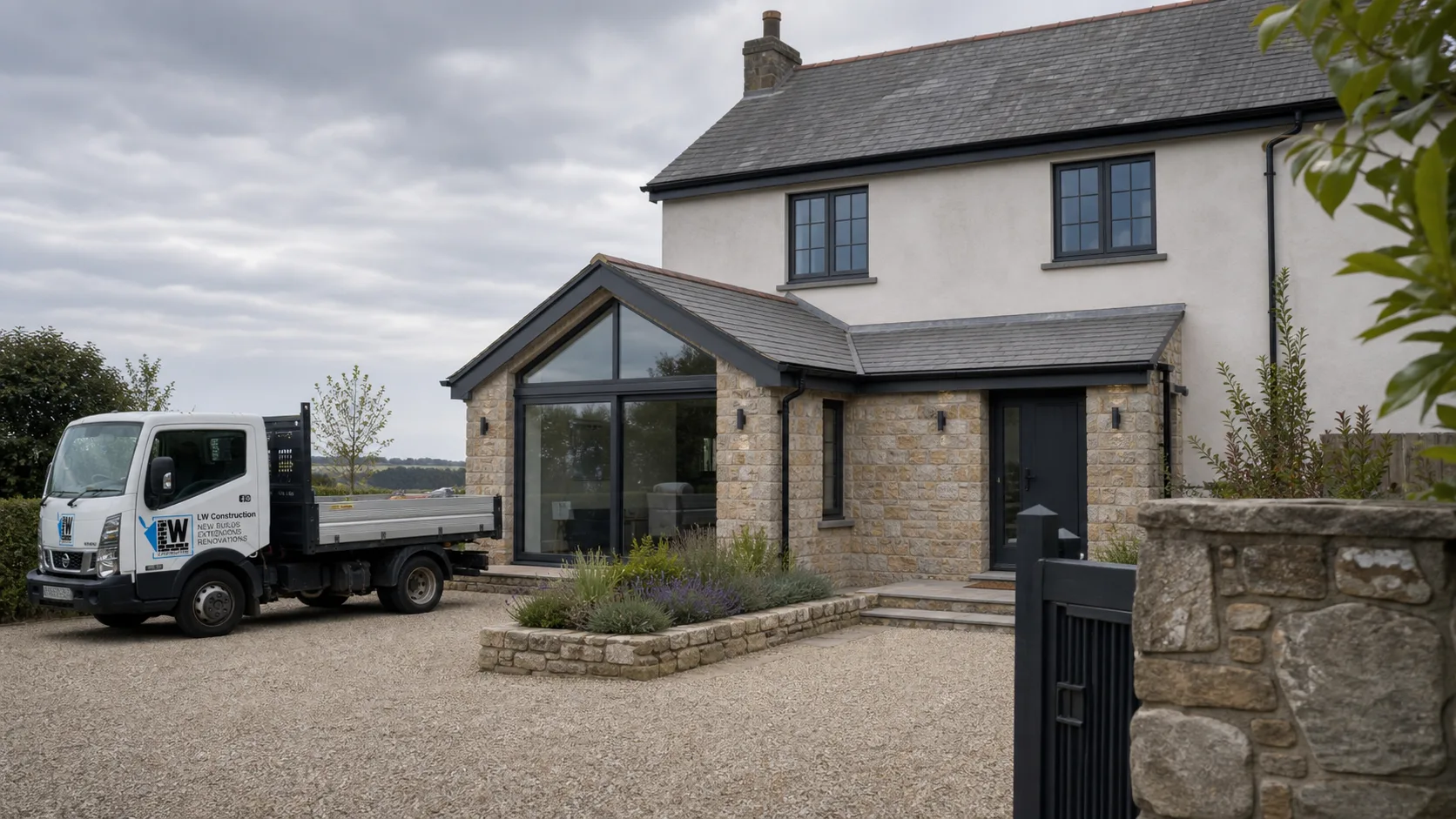 L W Construction project in Helston Cornwall