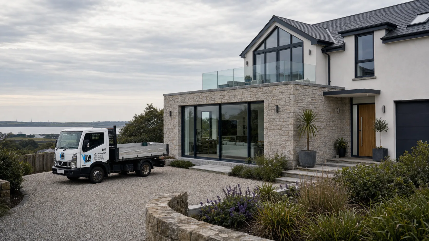 L W Construction project in Hayle Cornwall