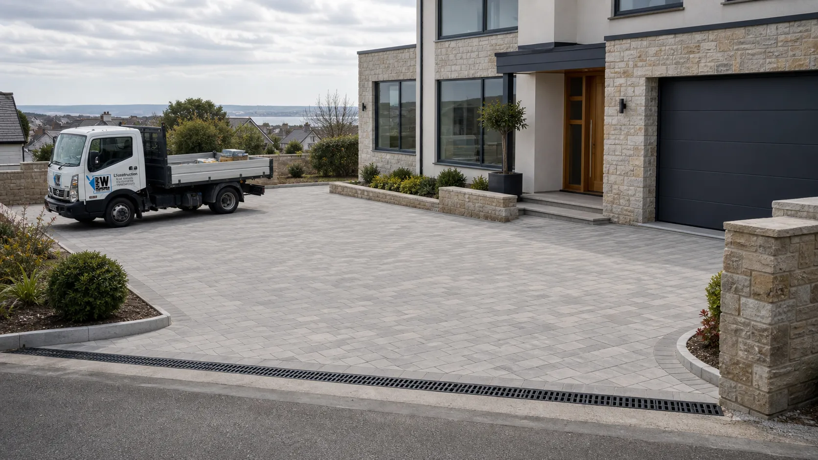 Block-paved driveway completed in Cornwall