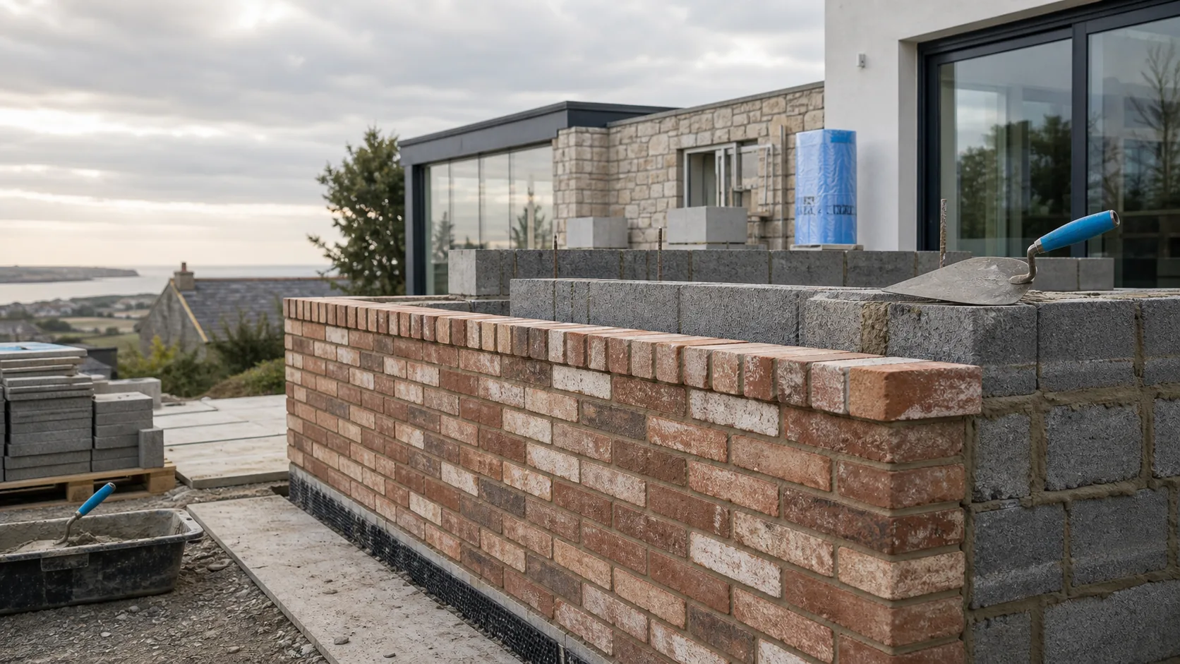 Detailed brickwork by an NVQ Level 3 bricklayer in Cornwall