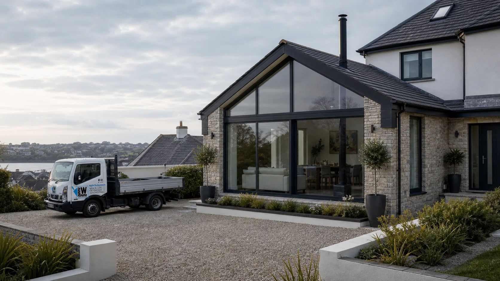 L W Construction project in Falmouth Cornwall