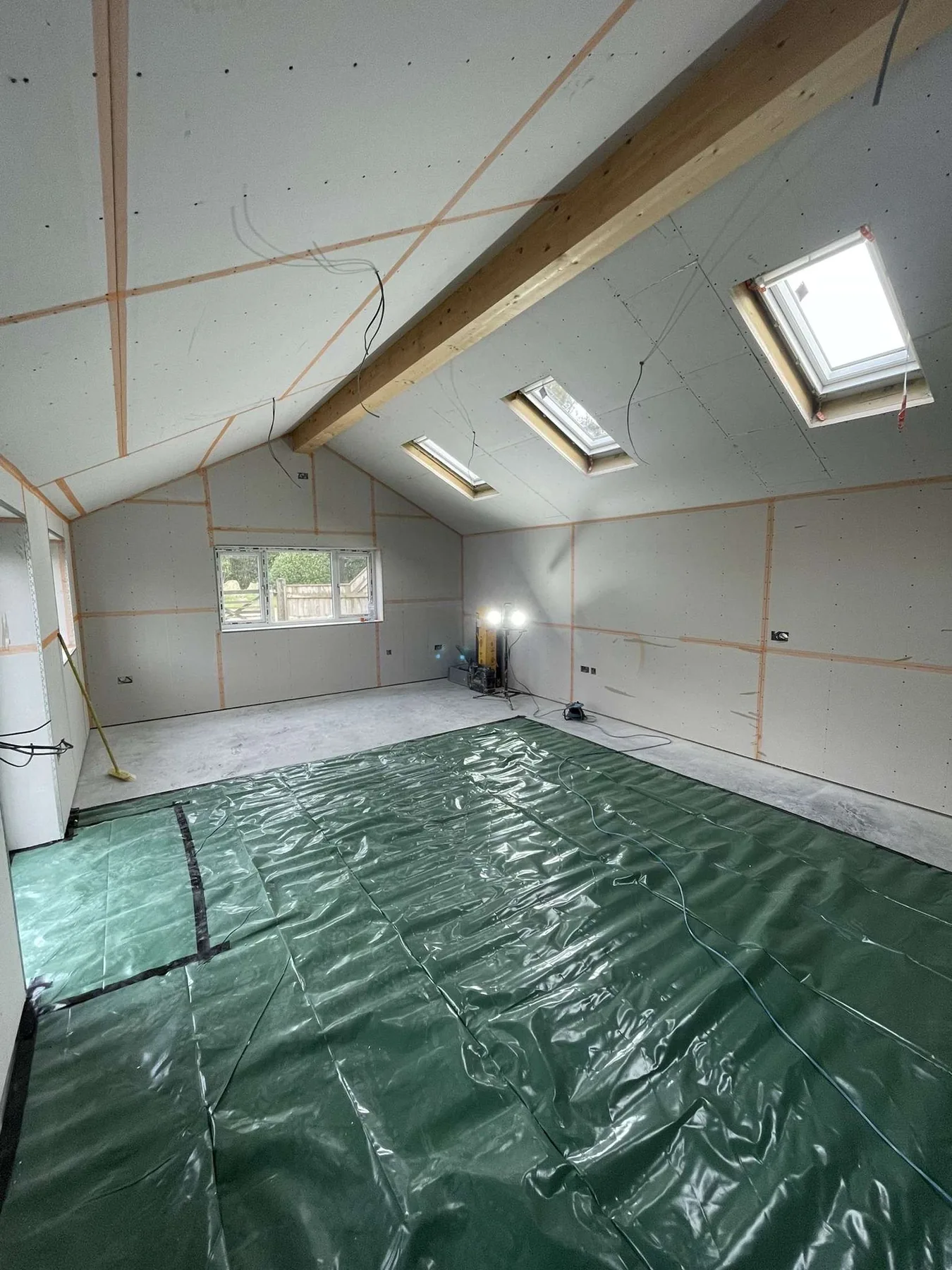 Carpentry first-fix interior by L W Construction — Joppa Farm, St Just, Cornwall — alternate angle