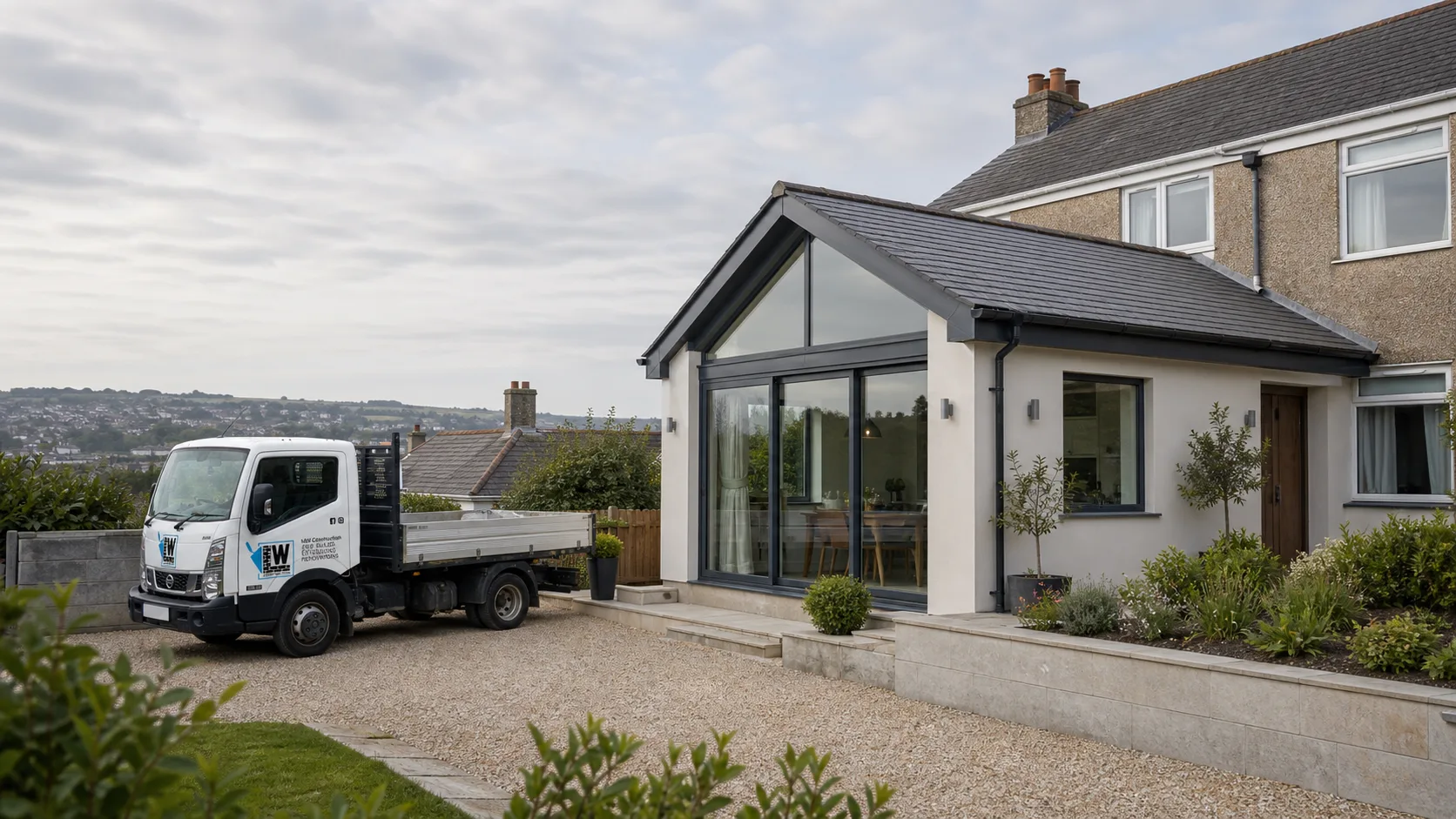 L W Construction project in Camborne Cornwall