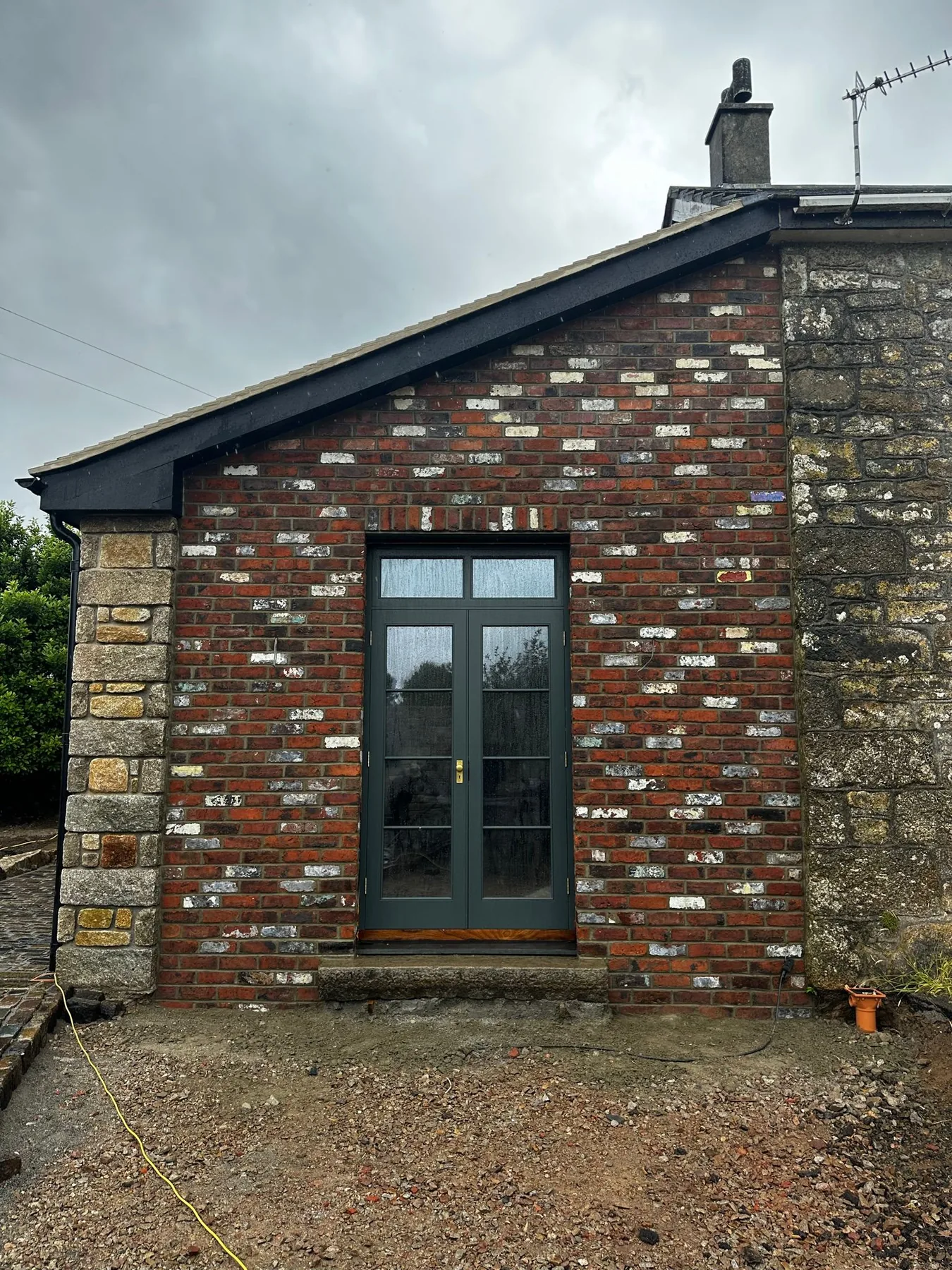 Recent Cornwall heritage work by L W Construction — decorative mixed brickwork, finished detail, Nancledra (~4mi SE of St Ives)