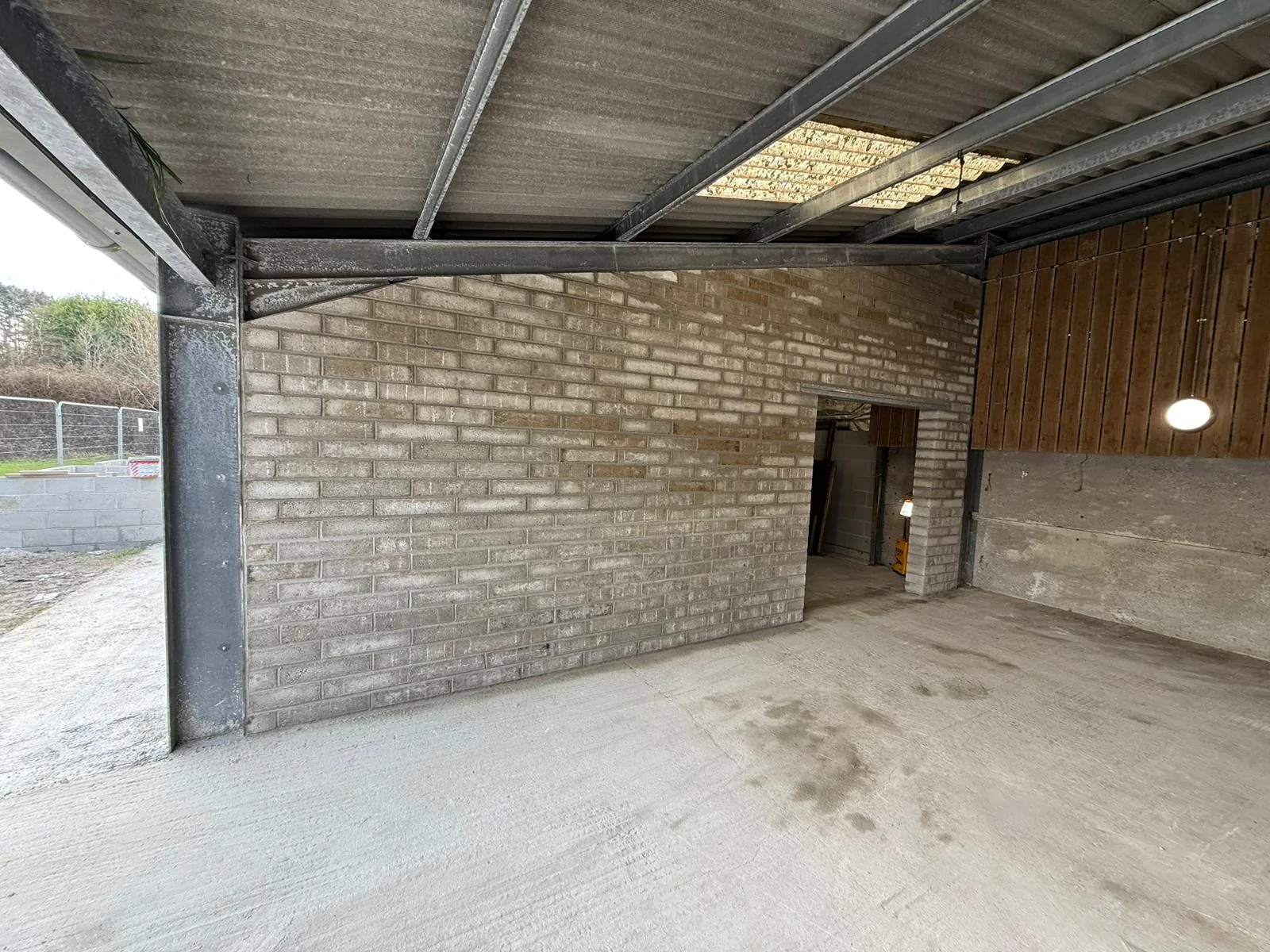 Commercial blockwork by L W Construction — Cornwall — internal wall progress, further angle