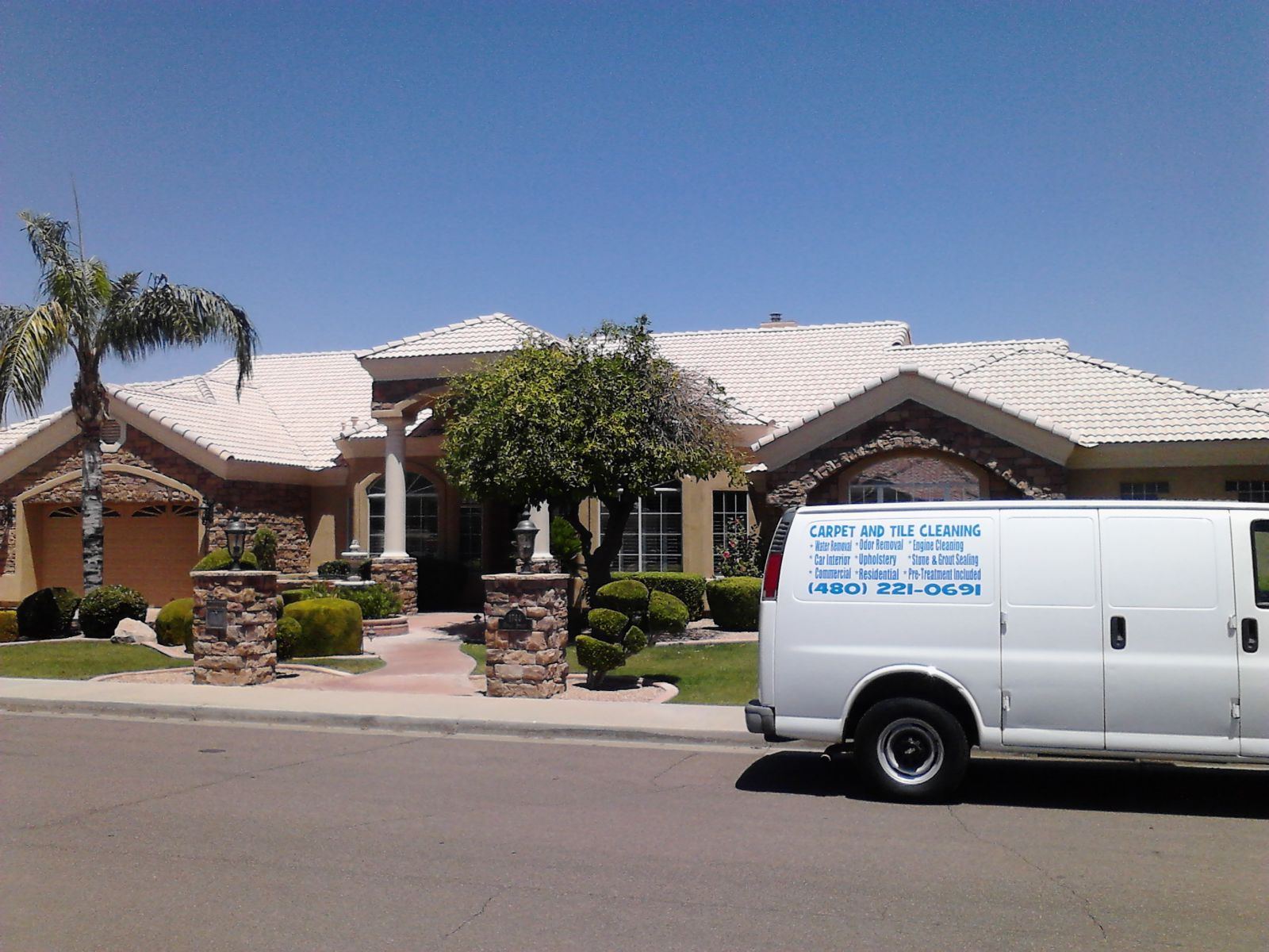 Abracadabra van parked outside a Valley home