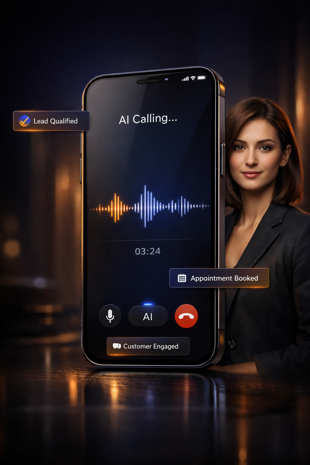 epicSPOTLIGHT AI Calling Assistant in action