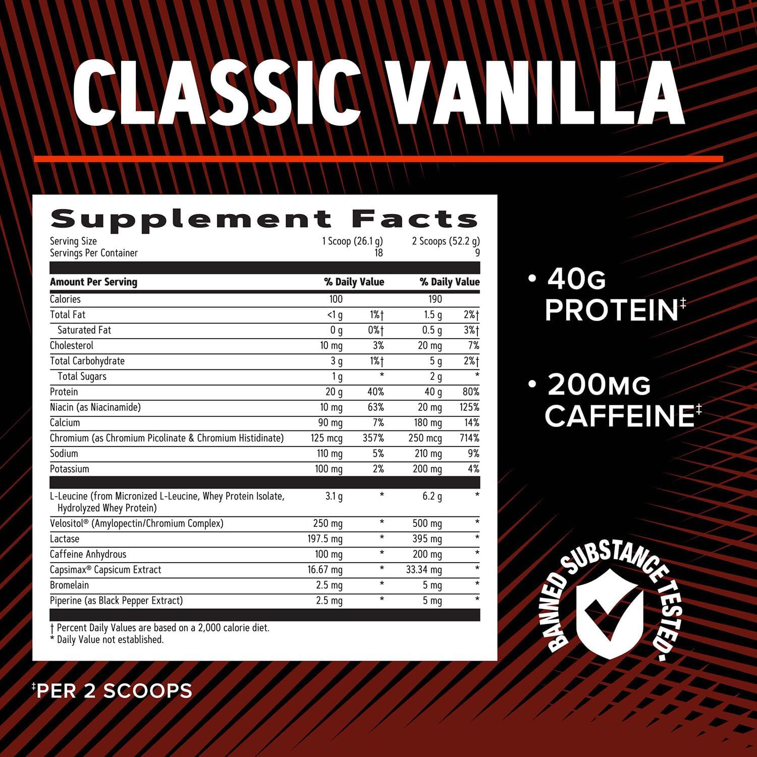 AMP Wheybolic Ripped Protein Powder – Classic Vanilla alternate view