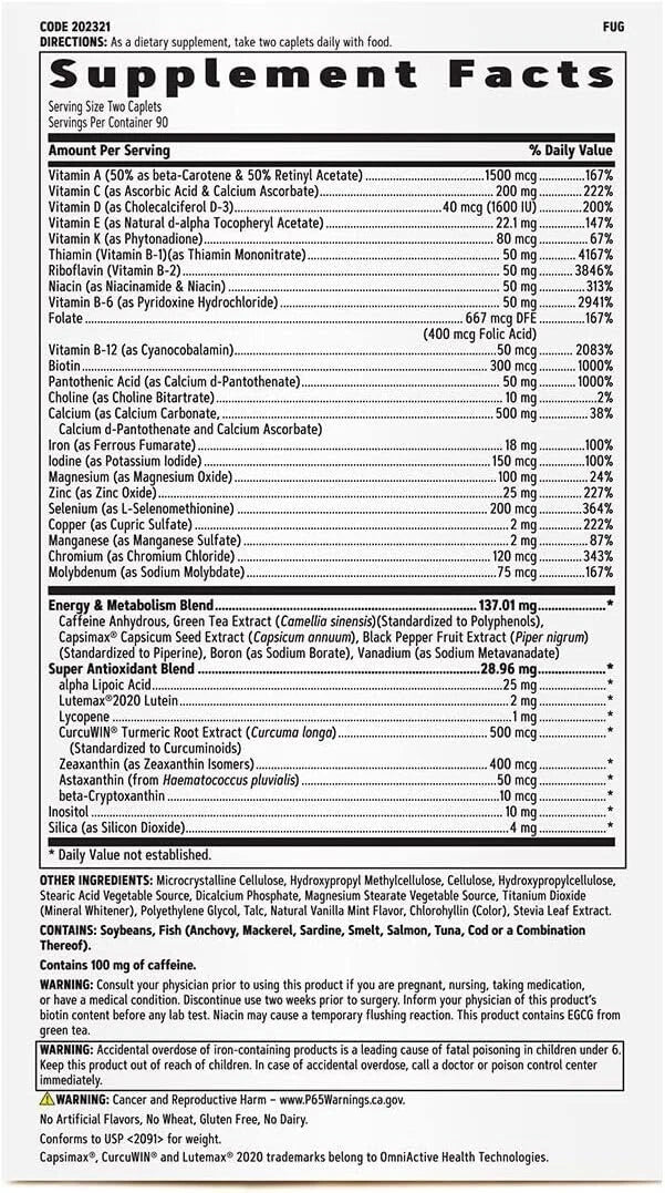 Women's Multivitamin Energy & Metabolism – 180 Caplets alternate view