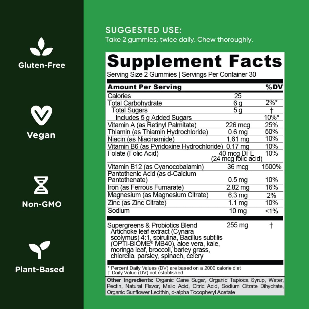 Supergreens Gummies – 3 Pack (180ct) alternate view