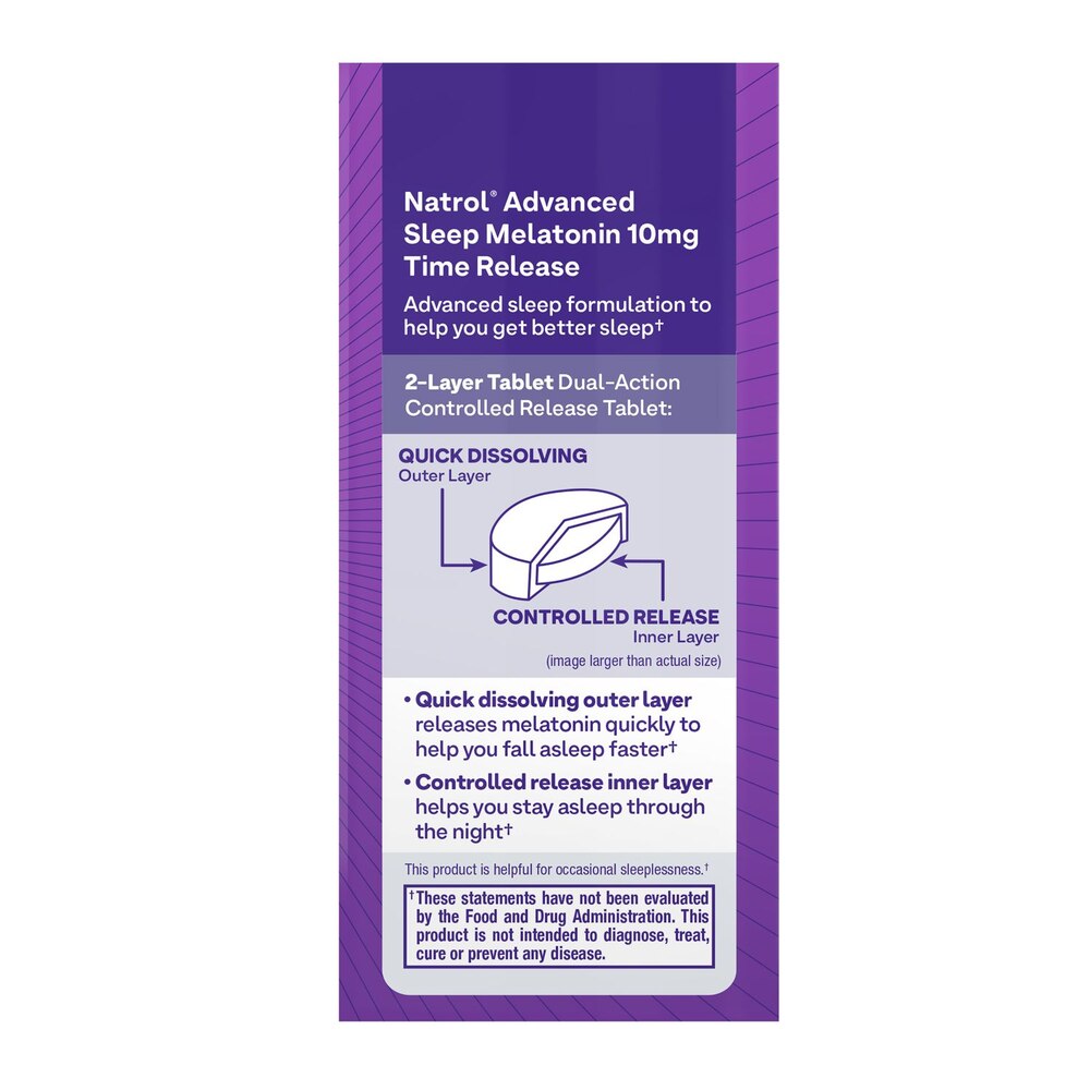 Melatonin Advanced Sleep 10mg Tablets – 75ct alternate view