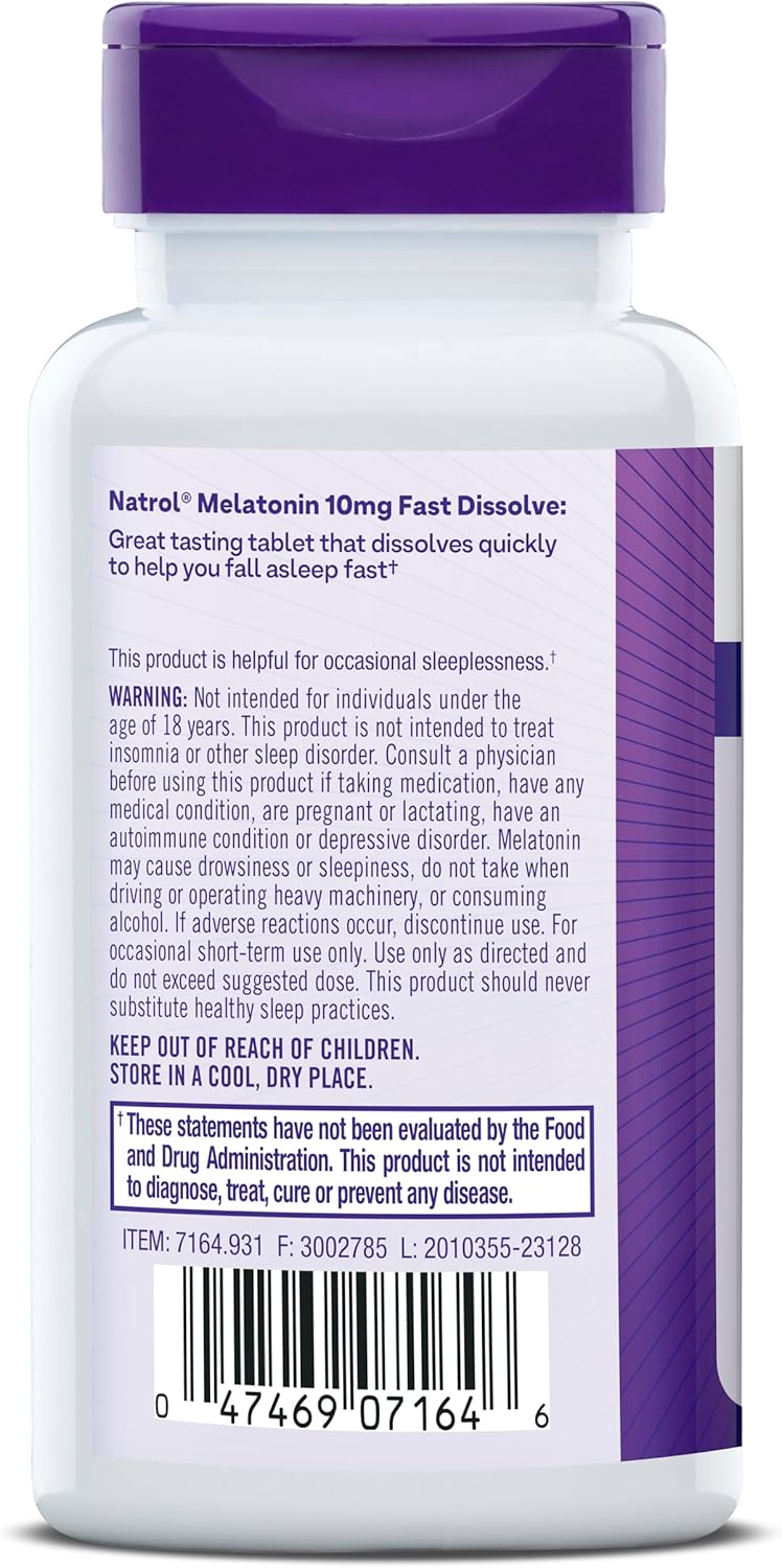Fast Dissolve Melatonin 10mg – Strawberry – 75ct alternate view